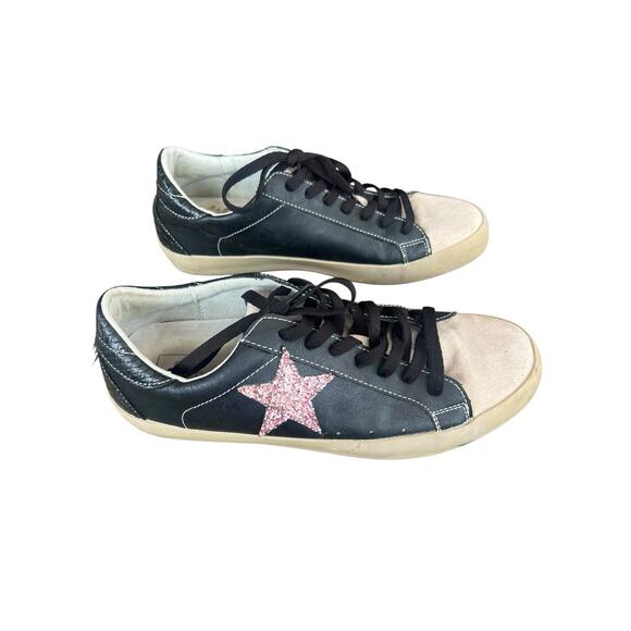 SHU SHOP Shoes - SHU SHOP PAMELA Everday Star Sneakers Womens 10 Black Pink Star